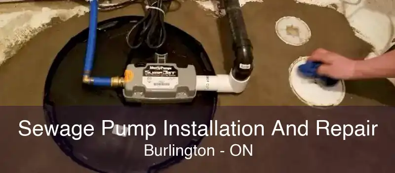 Sewage Pump Installation And Repair Burlington - ON